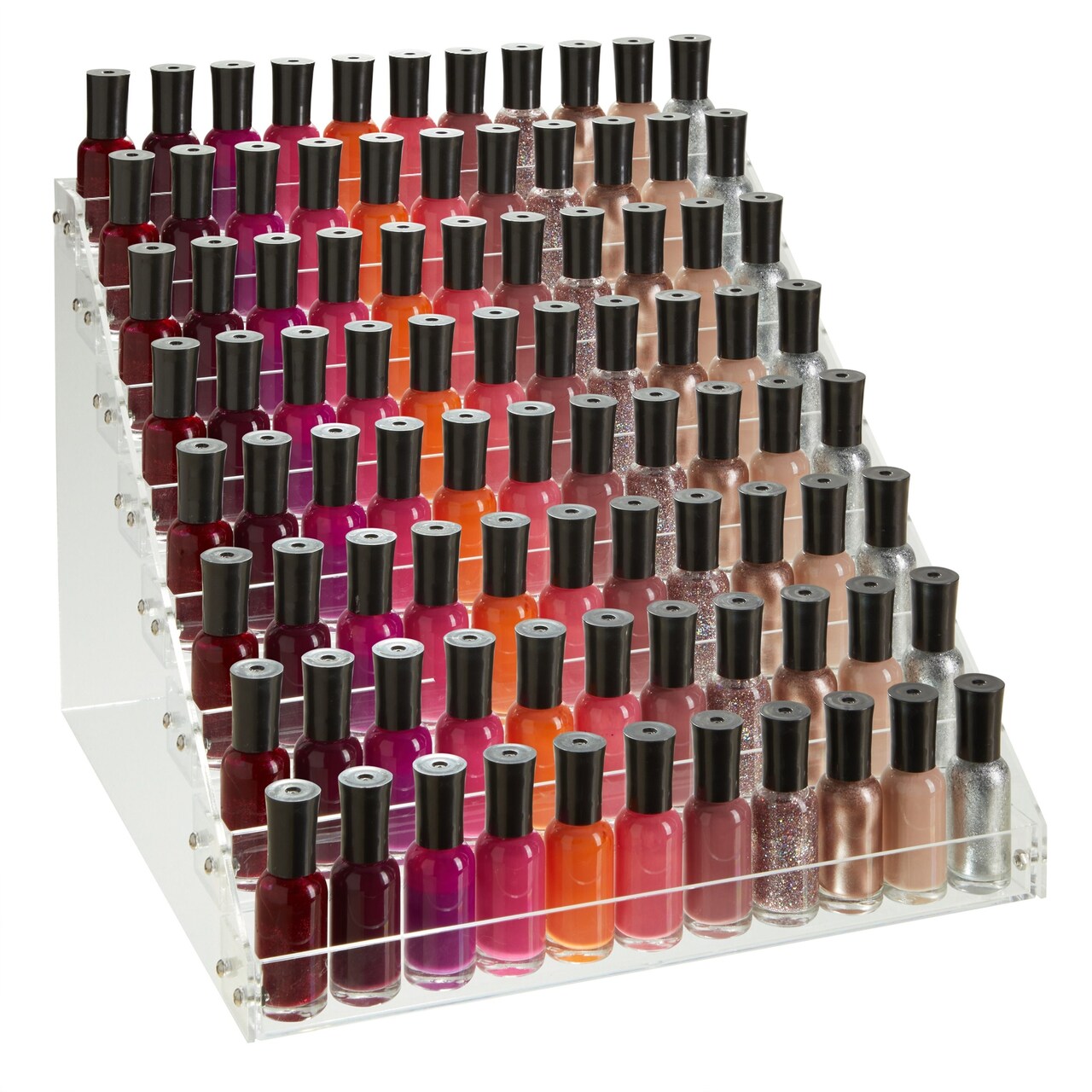 8 Tier Clear Acrylic Nail Polish Display Rack 96 Bottle Holder